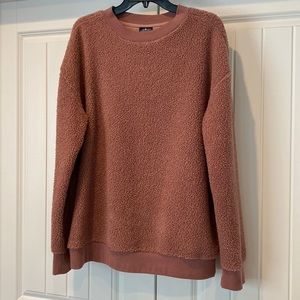 Charles River Apparel Sherpa Lightweight Mauve Sweatshirt Size Medium